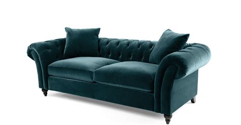 Blue Velvet Chesterfield Sofa