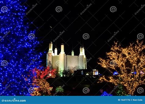 Christmas at Mormon Temple stock photo. Image of inspiring - 1647776