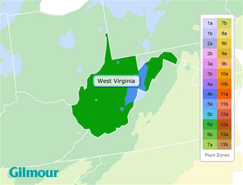 West Virginia Planting Zones - Growing Zone Map | Gilmour