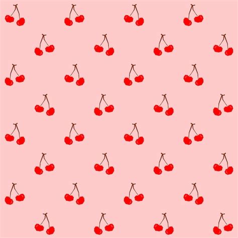 Premium Vector | Vector Low Poly Cherry Seamless Pattern
