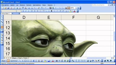 MS Excel: Yoda speedpaint - YouTube