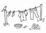Clothesline Coloring Page Coloring Pages sketch template