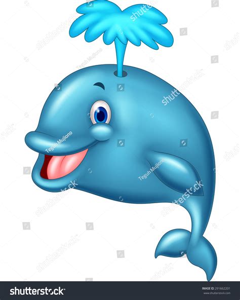 Funny Cartoon Whale Stock Vector 291662201 - Shutterstock