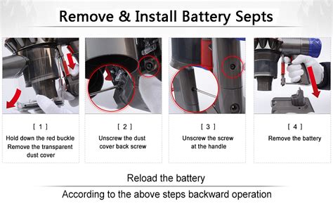 Remove and Install Dyson V6 Vacuum Battery Steps - Aussie Battery Store