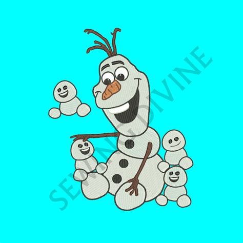 Olaf and Snowgies Embroidery Design 4x4 5x7 6x10 by SewingDivine