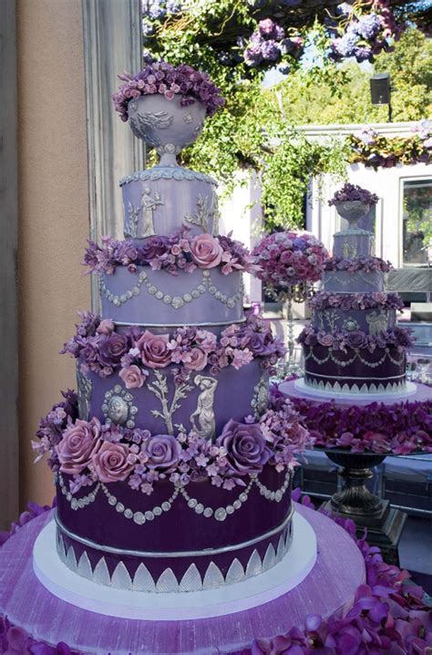 15 Purple Wedding Cakes Ideas