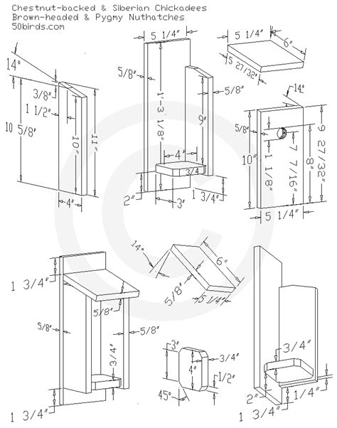 Chickadee Nuthatch Birdhouse Plans - 70birds Birdhouse Plans Index