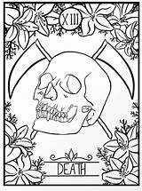 Death Tarot Card Coloring Page  Free Printable Pages For Kids sketch template