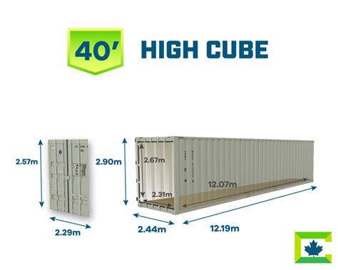 Shipping Container Dimensions 40ft High Cube - IMAGESEE