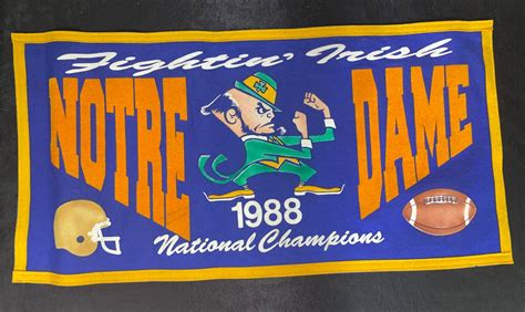 Notre Dame football 1988 National Champions Banner — Augie's Locker Room