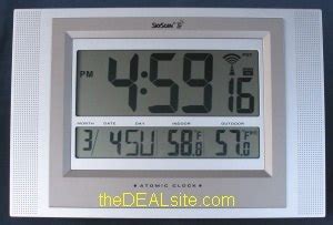 SkyScan Atomic Clock with outside temperature at theDEALsite - Save