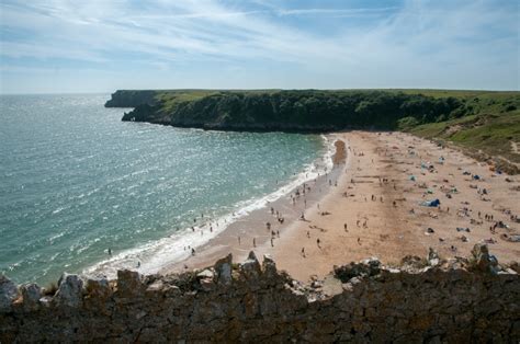 Barafundle Beach - Photo "Barafundle Bay from above" :: British Beaches