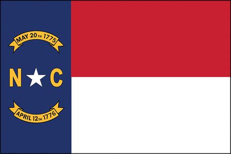 NYLGLO North Carolina State Flag, 3 ftH x 5 ftW, Outdoor - 2NEL6|143960 ...