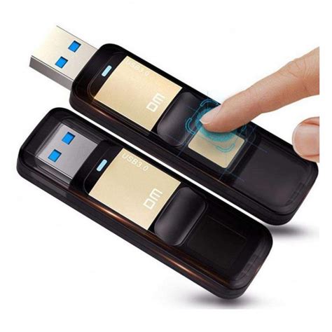 DM 64GB USB 3.0 Disk Storage Device Flash Fingerprint Encryption - GeeWiz