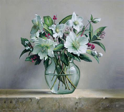 25 Hyper Realistic Flower paintings by Belgium artist Pieter Wagemans