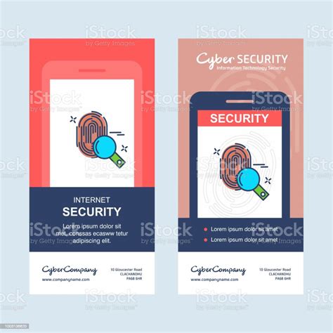 Cyber Security Banner Design Vector Stock Illustration - Download Image Now - Abstract, Blue ...