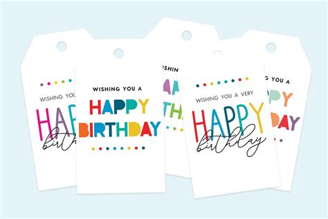 Free Printable Happy Birthday Gift Tags - Favorite Printables