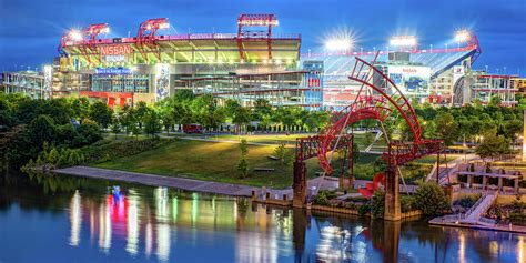 Nashville Tennessee Football Stadium Panoramic Photograph by Gregory ...