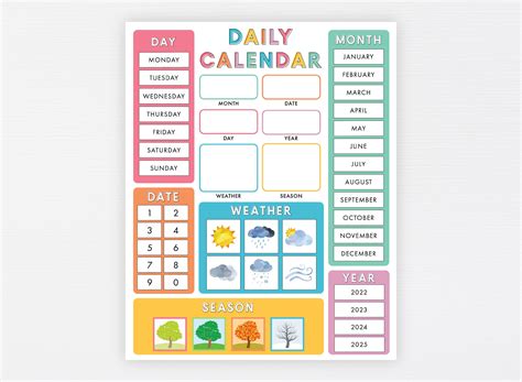 Child Calendar Printable Montessori Preschool Classroom | ubicaciondepersonas.cdmx.gob.mx