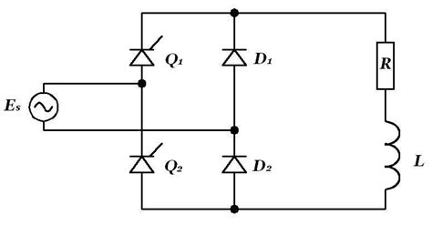 Bridge rectifier with two thyristors and two diodes - Power, Electronic Systems, Applications ...