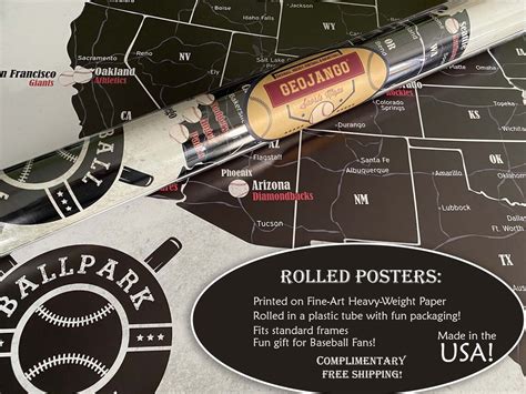 Baseball Stadium Map Baseball Park Poster Map Ballparks - Etsy