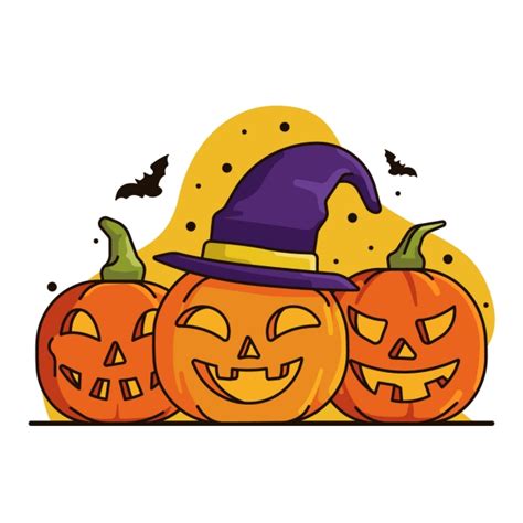 Gambar Set Ilustrasi Labu Vektor Labu Halloween Bahagia, Labu Clipart ...