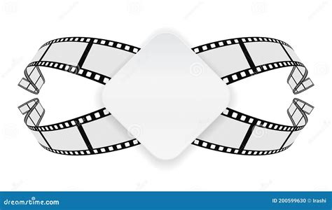 Paper Banner on Film Reel Background Stock Vector - Illustration of ...