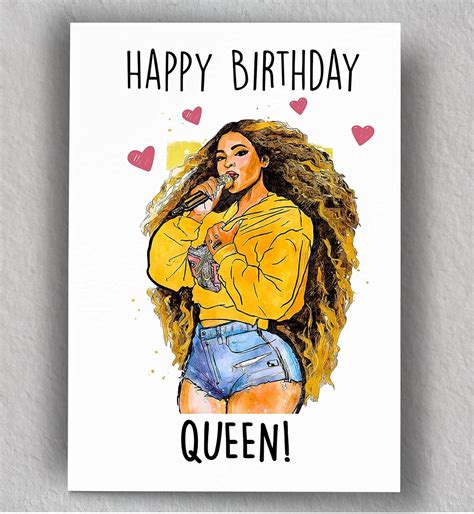 Beyonce Themed Birthday Card