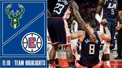 Clippers vs. Bucks Game Highlights | 11/10 - YouTube