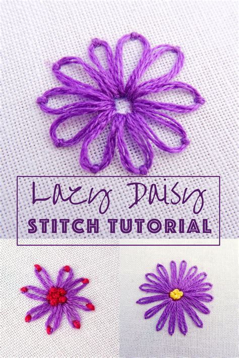 Lazy Daisy Embroidery Stitch Tutorial - Wandering Threads Embroidery