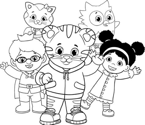 12 Free Printable Daniel Tiger's Neighborhood Coloring Pages