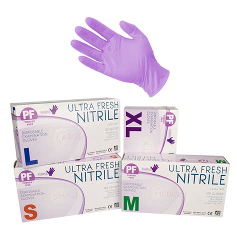 Ultra Fresh Purple Disposable Examination Nitrile Gloves - Box/100 – TheMedicalStore