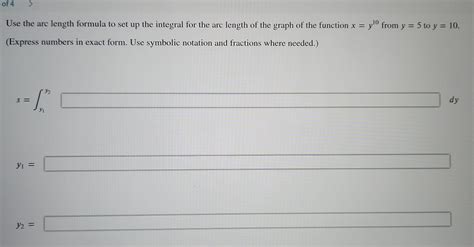 Solved Use the arc length formula to set up the integral for | Chegg.com