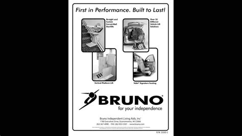 Bruno Stair Lift Installation Manual