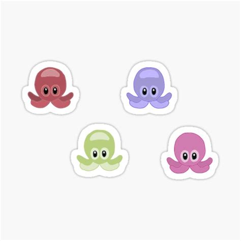 Octopus Emoji Stickers | Redbubble