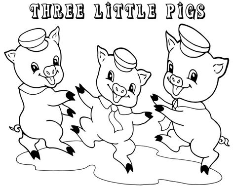 three little pigs coloring pages for preschool fun – Learning Printable