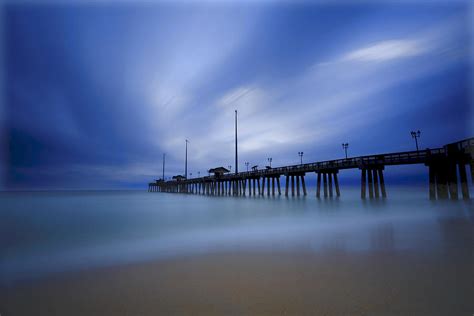 Nags Head NC Pier Sunrise Photograph by Jerry Patterson