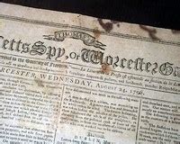 Newspapers from the 1700s - RareNewspapers.com