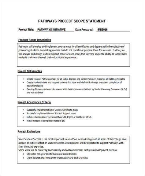 Scope Statement - 13+ Examples, Format, How to Develop, Pdf