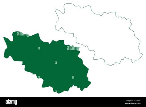 Sonipat district (Haryana State, Republic of India) map vector illustration, scribble sketch ...