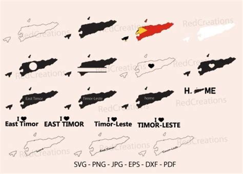 1 Timor-leste Flag Map Svg Bundle Designs & Graphics