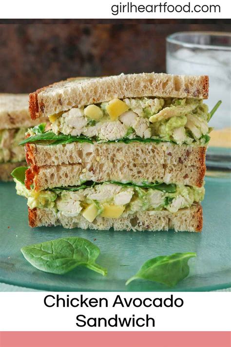 Chicken Avocado Salad Sandwich | Girl Heart Food®