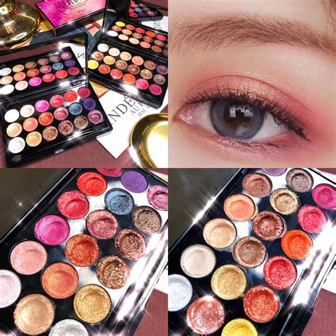 Cream Powder Shinny Eyeshadow Palette 18 Color Glitter Shimmer Matte ...