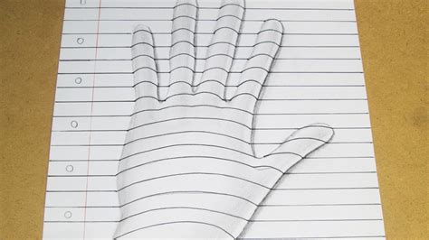 How to Draw a 3D Hand - 3D Trick Art on Paper