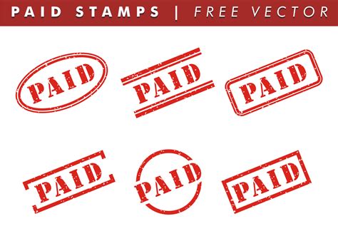 Paid Stamps Vector Art, Icons, and Graphics for Free Download