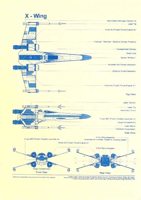 Star Wars X Wing Fighter Blueprint | Tatouages star wars, Vaisseau spatial, Images star wars