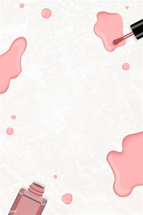 Pink nail polish frame vector | free image by rawpixel.com / Aew # ...