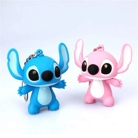 Lilo Stitch LED sound and light Keychain flashlight doll car ...