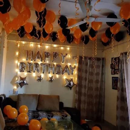 Black and Orange Balloon Decor - Party Dost