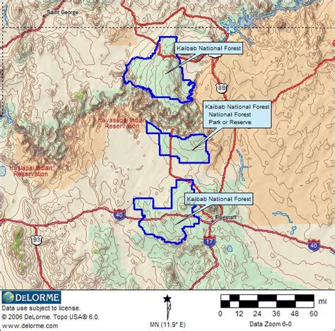 National Forest: Kaibab National Forest Map